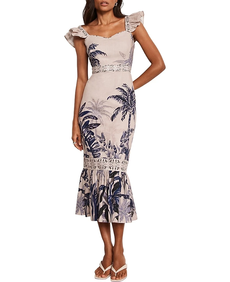 Mint Velvet Women's Palm Printed Dress