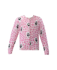 Rachel Riley Girls' Eloise Dot Printed Cardigan - Little Kid, Big Kid