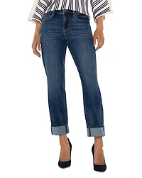 Marley Mid Rise Girlfriend Cuff Jeans Rushland
