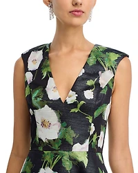 Printed Jacquard Ballgown