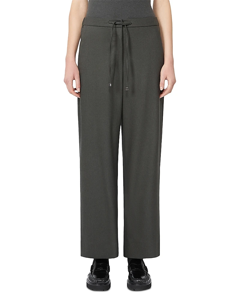 Max Mara Floria Wool Stretch Flannel Pants