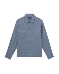 Regular Fit Twin Pocket Linen Shirt Jacket