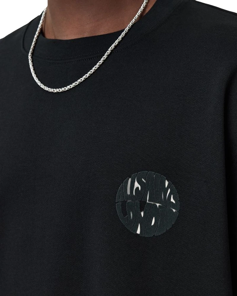 Relaxed Fit Waved Crewneck Sweatshirt