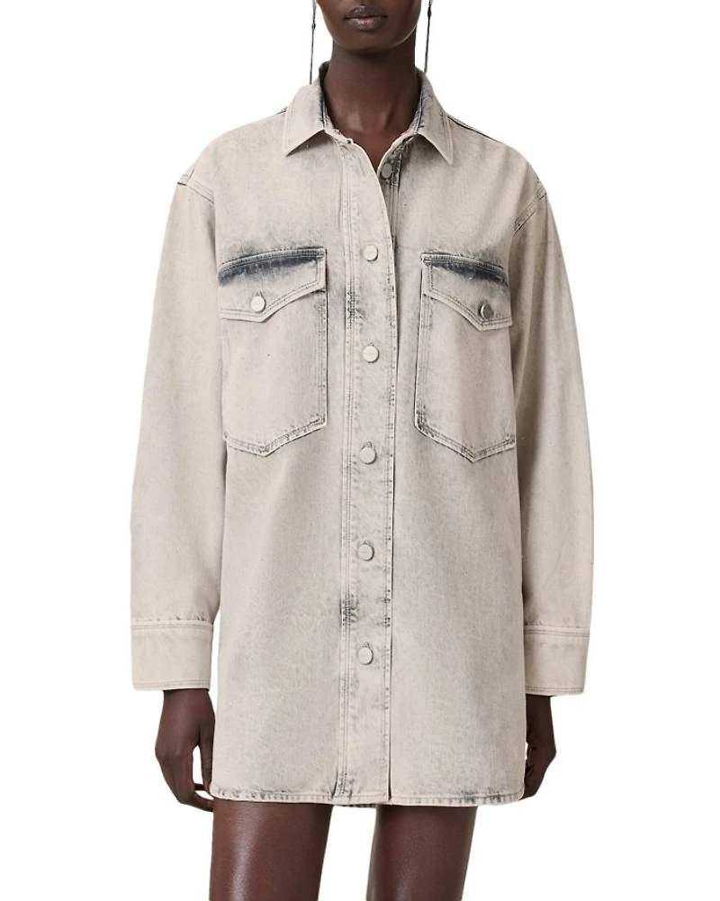 Faye Sparkle Denim Shirt Dress