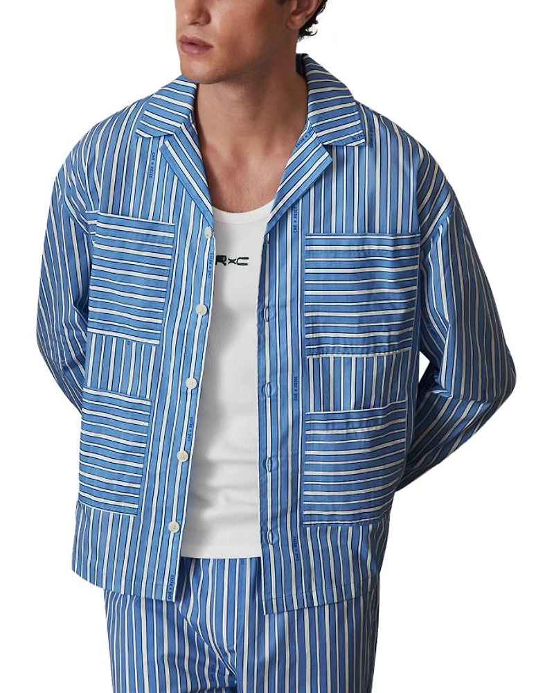 x CHÉ Fonta Regular Fit Striped Poplin Shirt