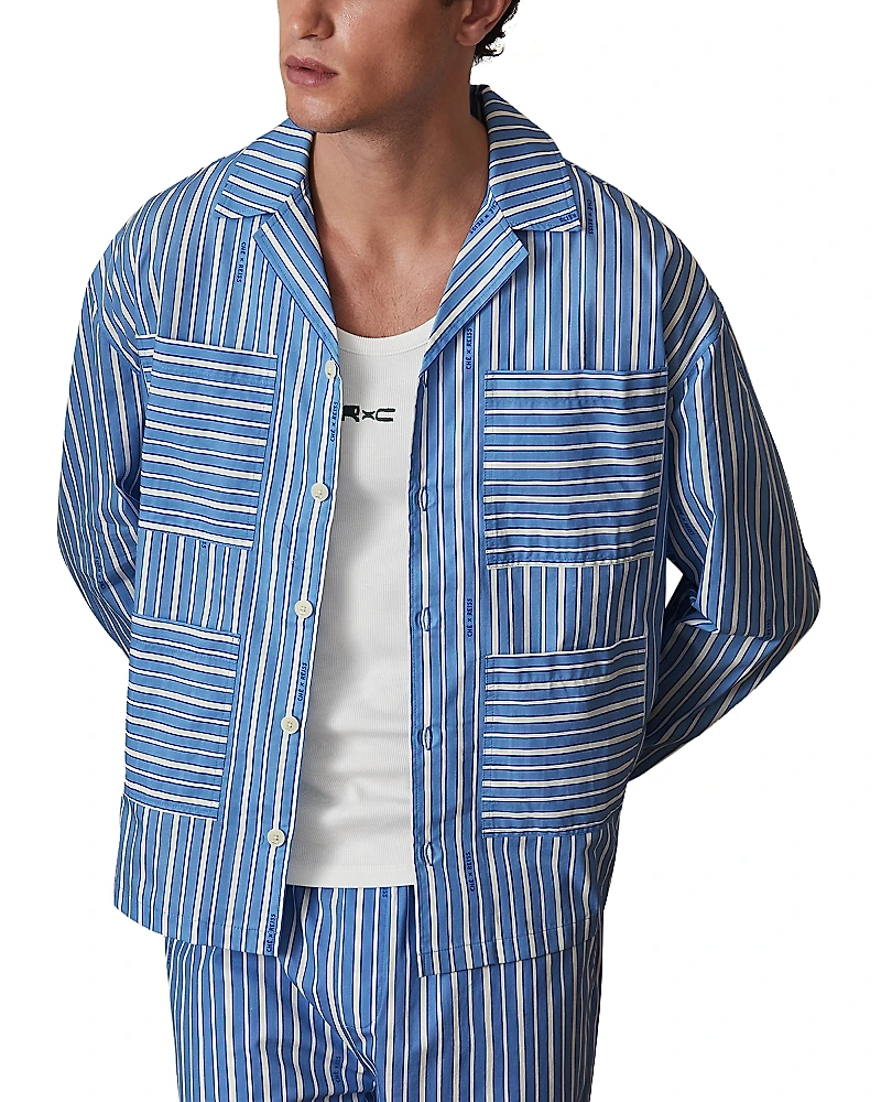 Reiss x CHE Fonta Regular Fit Striped Poplin Shirt