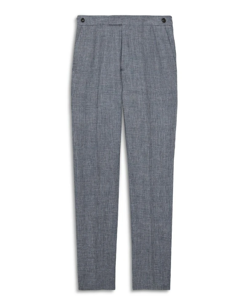 Reef Slim Fit Prince of Wales Check Linen Trousers