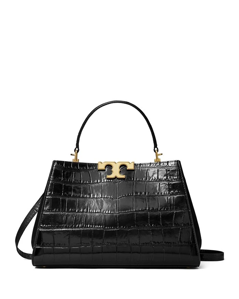 Eleanor Croc-Embossed Satchel