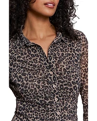 Dreamgirl Cat Print Blouse