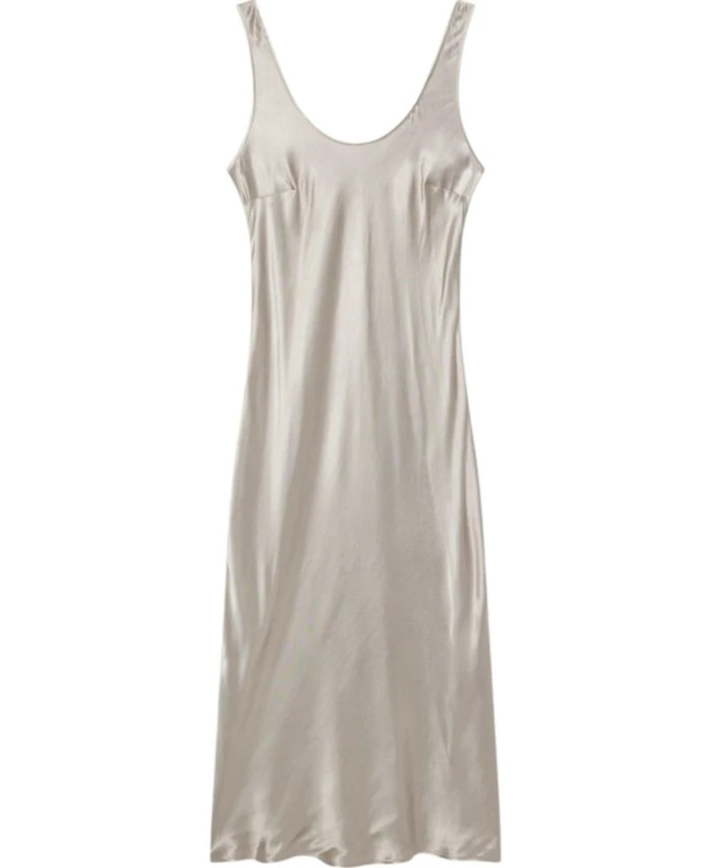 Women's Neutral Satin Slip Dress