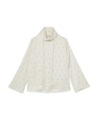 Rina Tie Neck Polka Dot Blouse