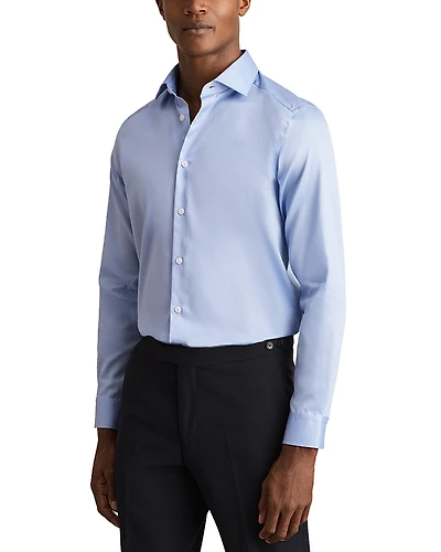 Reiss Remote Slim Fit Satin Cotton Shirt