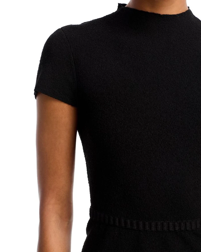 Bouclé Mock Neck Mini Dress - Exclusive