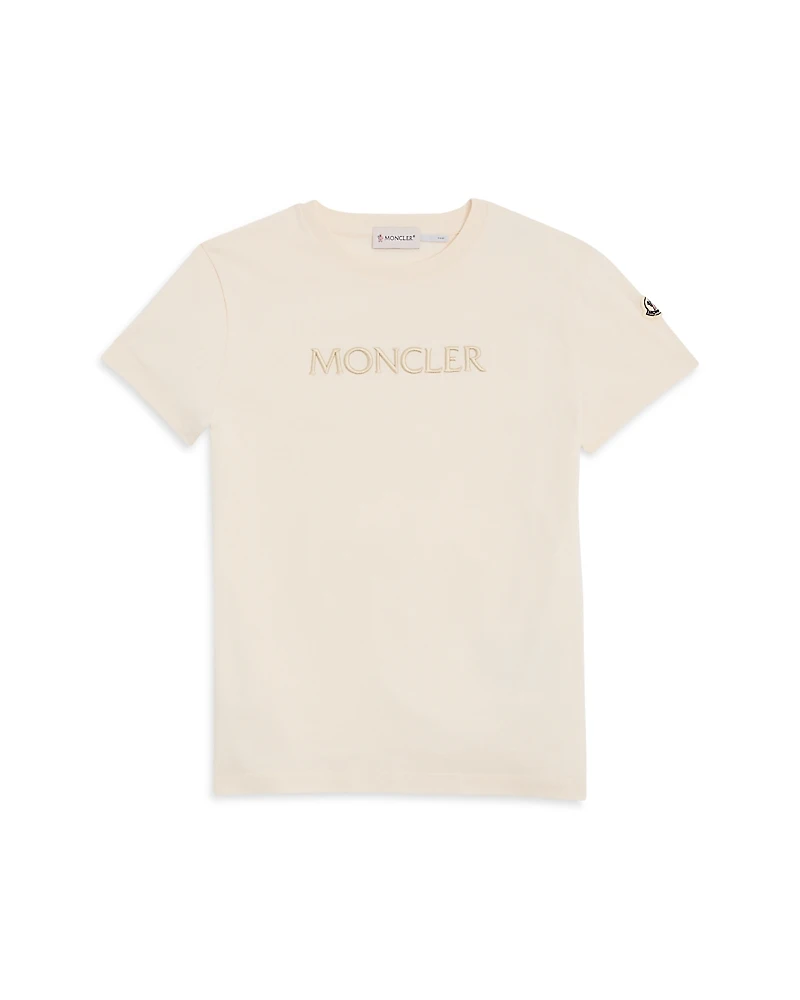 Moncler Girls' Embroidered Logo Cotton Tee - Big Kid