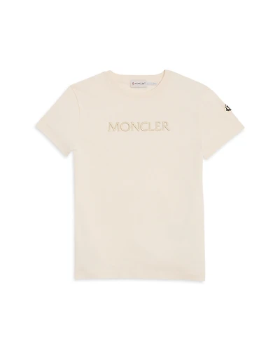 Moncler Girls' Embroidered Logo Cotton Tee - Big Kid