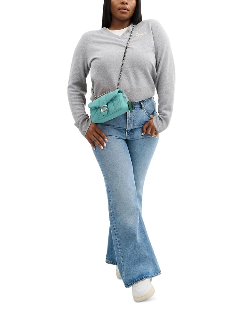 Quilted Denim Tabby Shoulder Bag 20