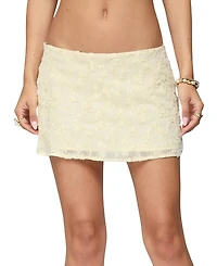 Edikted Leora Textured Floral Mini Skirt