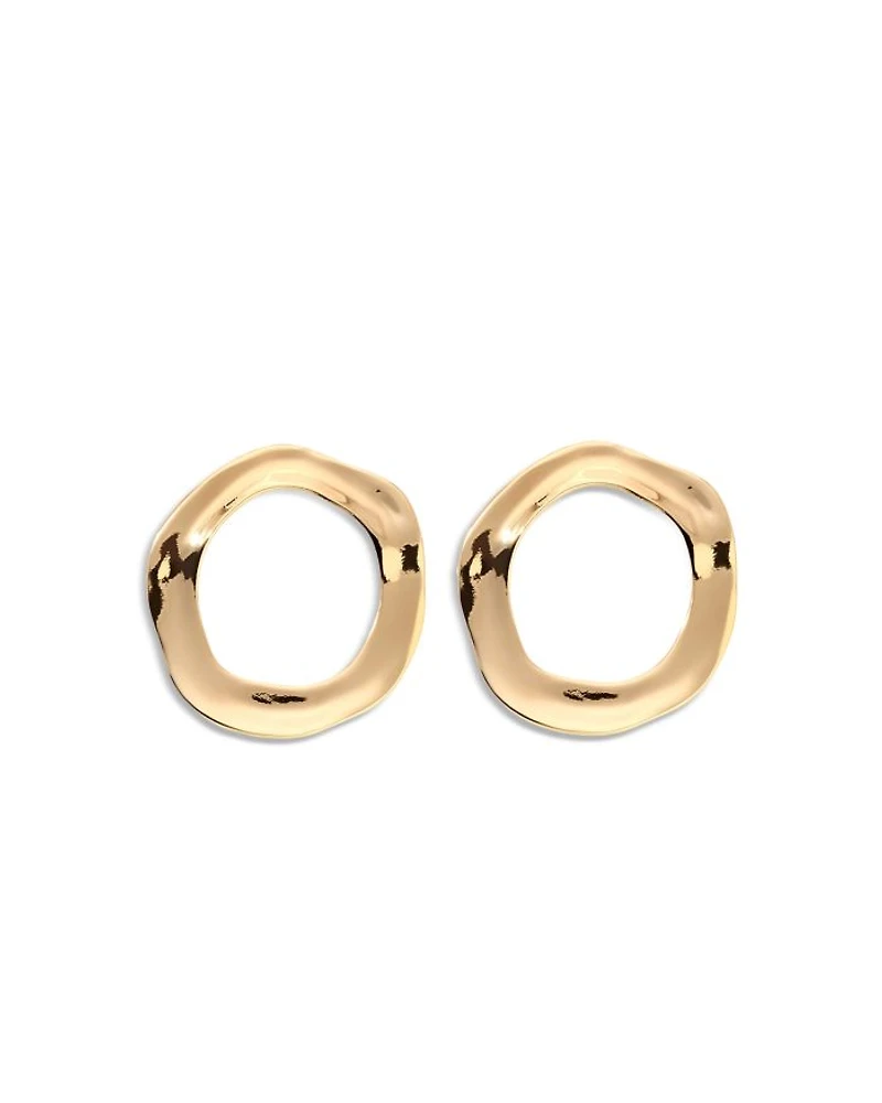 Open Circle Drop Earrings