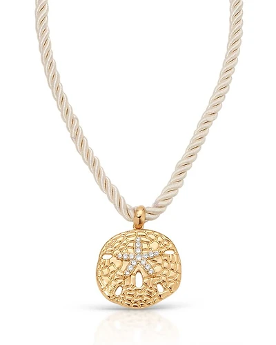 Sand Dollar Pendant Necklace, 32"