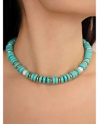 Saint Tropez Stone Breaded Collar Necklace, 15"-20"
