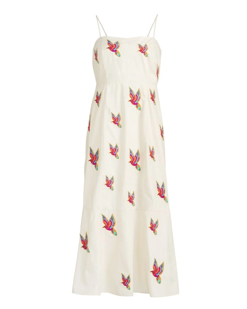 Birdie Flounce Midi Dress