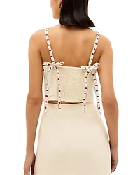 Wyatt Linen Crop Top