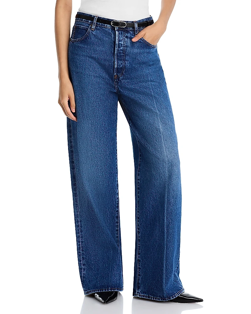 Frame The Collegiate High Rise Wide Leg Jeans