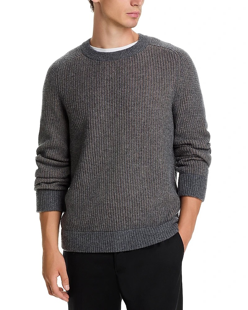 The Men's Store at Bloomingdale's Ribbed Crewneck Wool & Cashmere Sweater - Exclusive