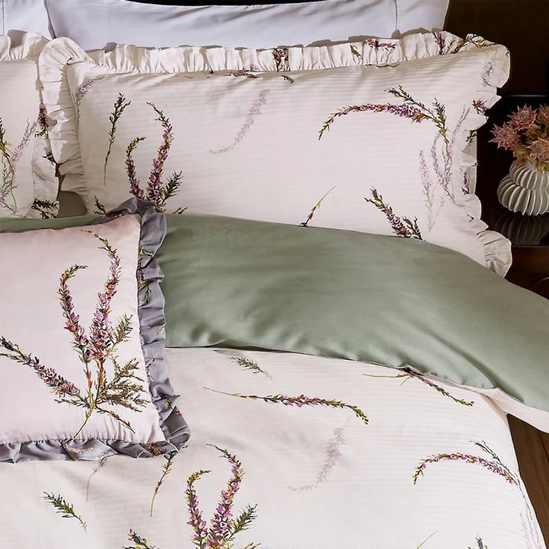 Heather Floral Satin  Comforter Set