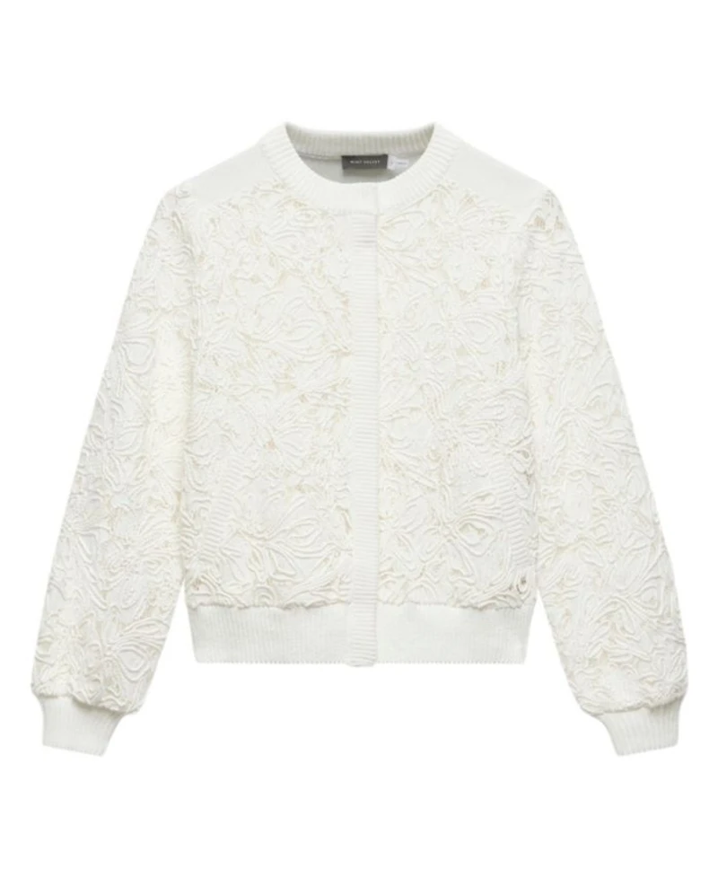 Women's Lace Mix Bomber Jacket