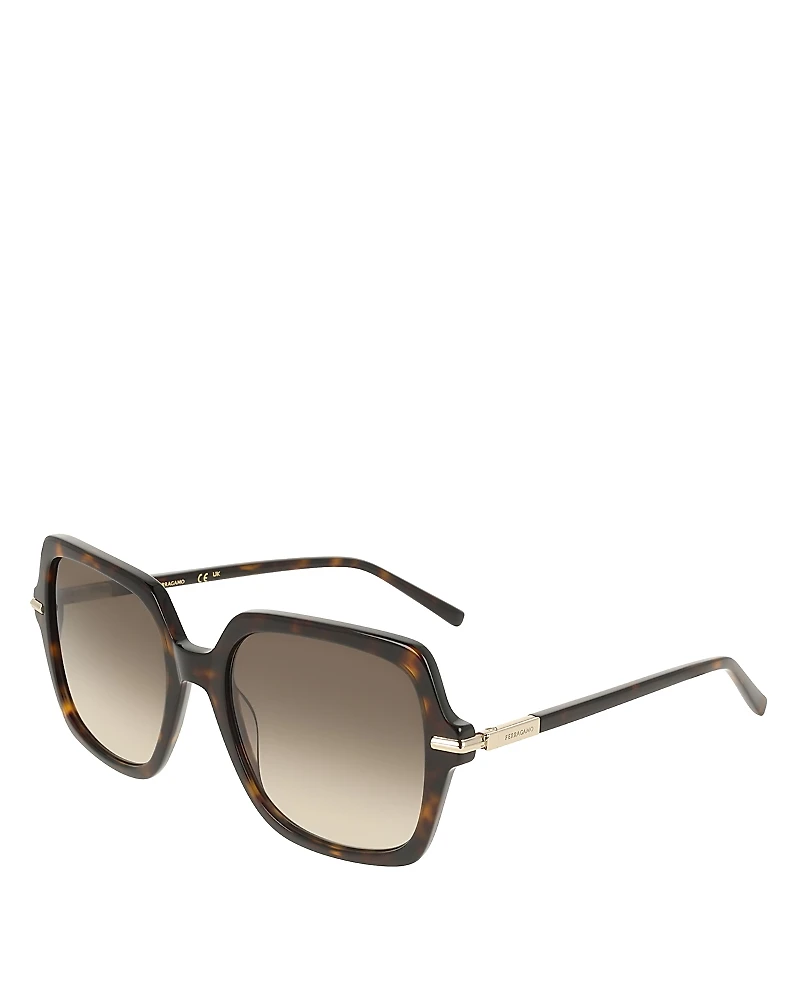 Ferragamo Rectangle Prisma Sunglasses, 57mm