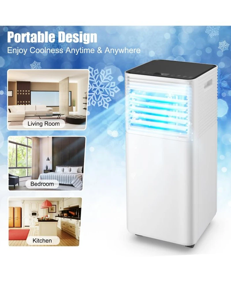 10000 BTU Portable Air Conditioner 3-in-1 Cooler w/Dehumidifier & Fan Mode