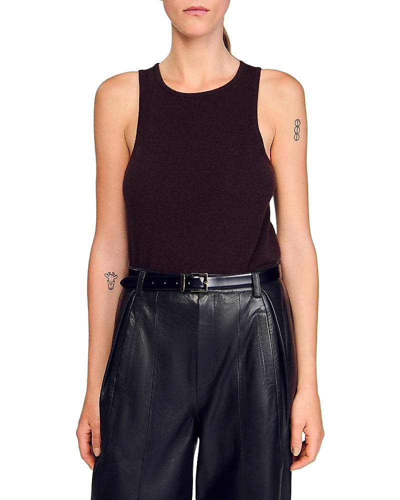 Sandro Wool Blend Crewneck Sweater