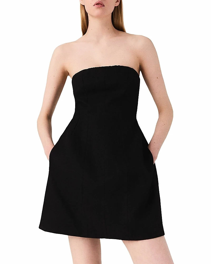 Maje Short Strapless Dress