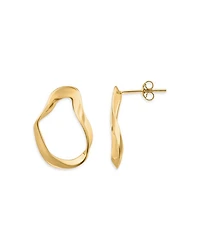 Wavy Openwork Stud Earrings