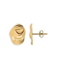 Sculptured Oval Stud Earrings