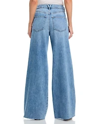 Kasey Mid Rise Wide Leg Jeans Bright Lakeshore