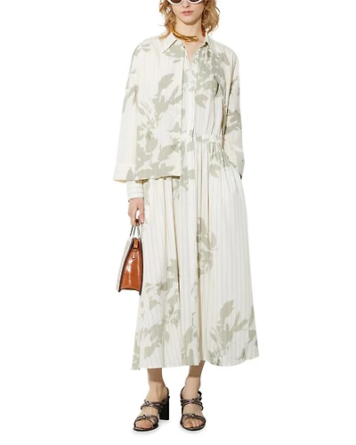 Cream Button Front Dress
