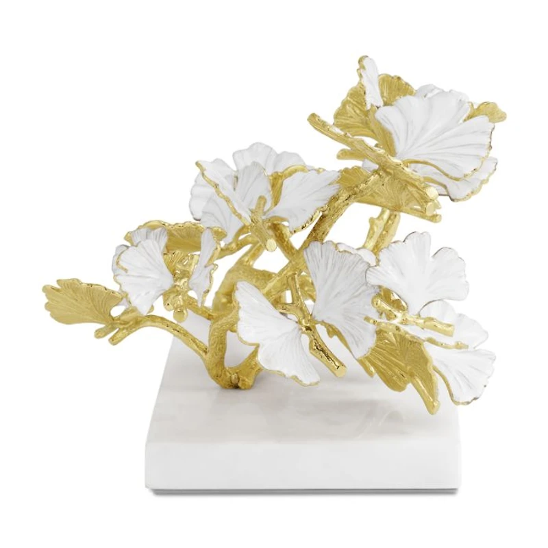 Butterfly Ginkgo Golden Decorative Object