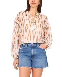 Vince Camuto Tasseled Tie Neck Top