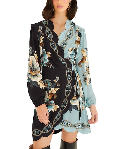 Farm Rio Snake Garden Wrap Dress