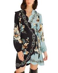 Farm Rio Snake Garden Wrap Dress