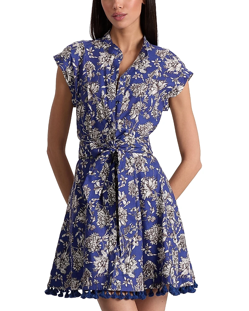 Alice and Olivia Lucy Cuffed Cap Sleeve Dress