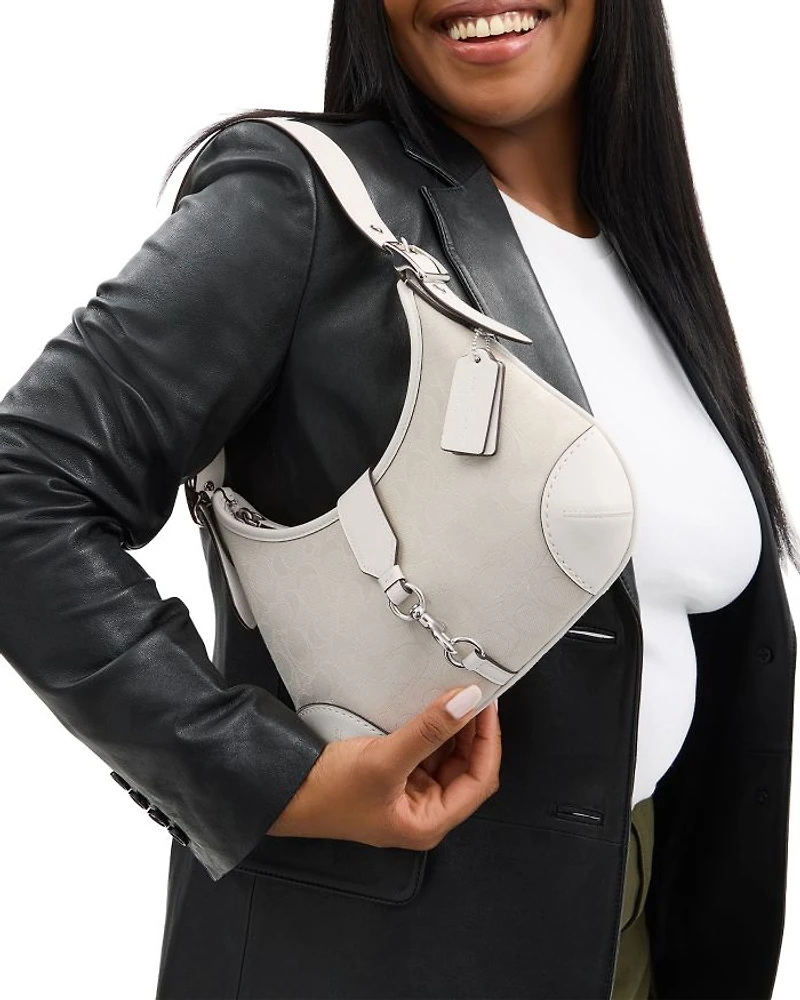 Hamptons Hobo Bag in Signature Jacquard