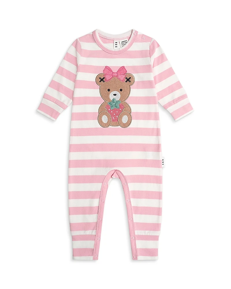 Huxbaby Girls' Strawberry Striped Romper - Baby