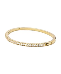 Brass and Cubic Zirconia Juliette Gold Bangle Bracelet