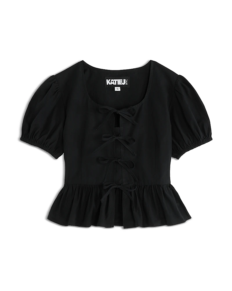KatieJnyc Girls' Tween Wells Peplum Top - Big Kid