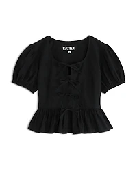 KatieJnyc Girls' Tween Wells Peplum Top - Big Kid