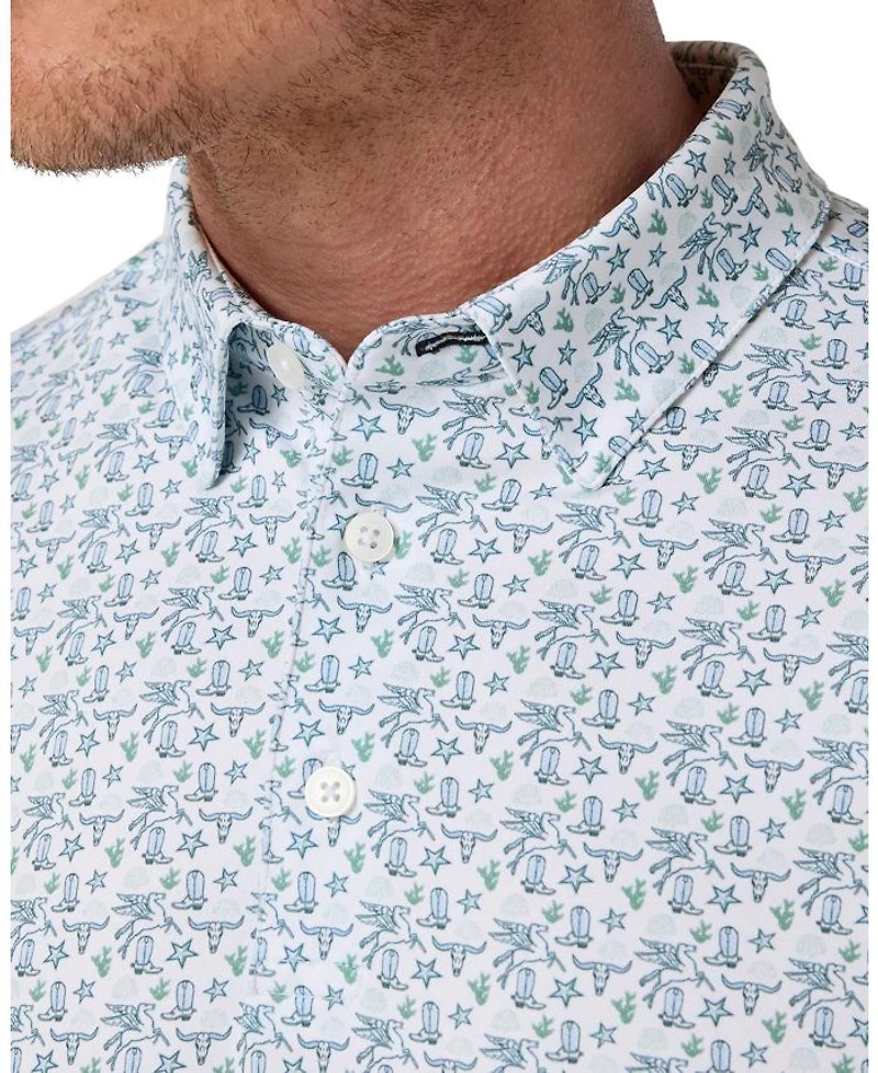Versa Short Sleeve Polo White Dallas Mosaic