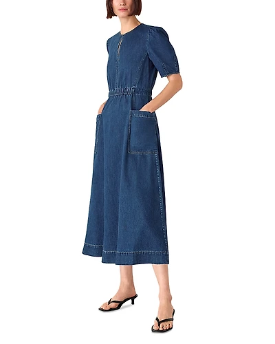 Whistles Denim Midi Dress